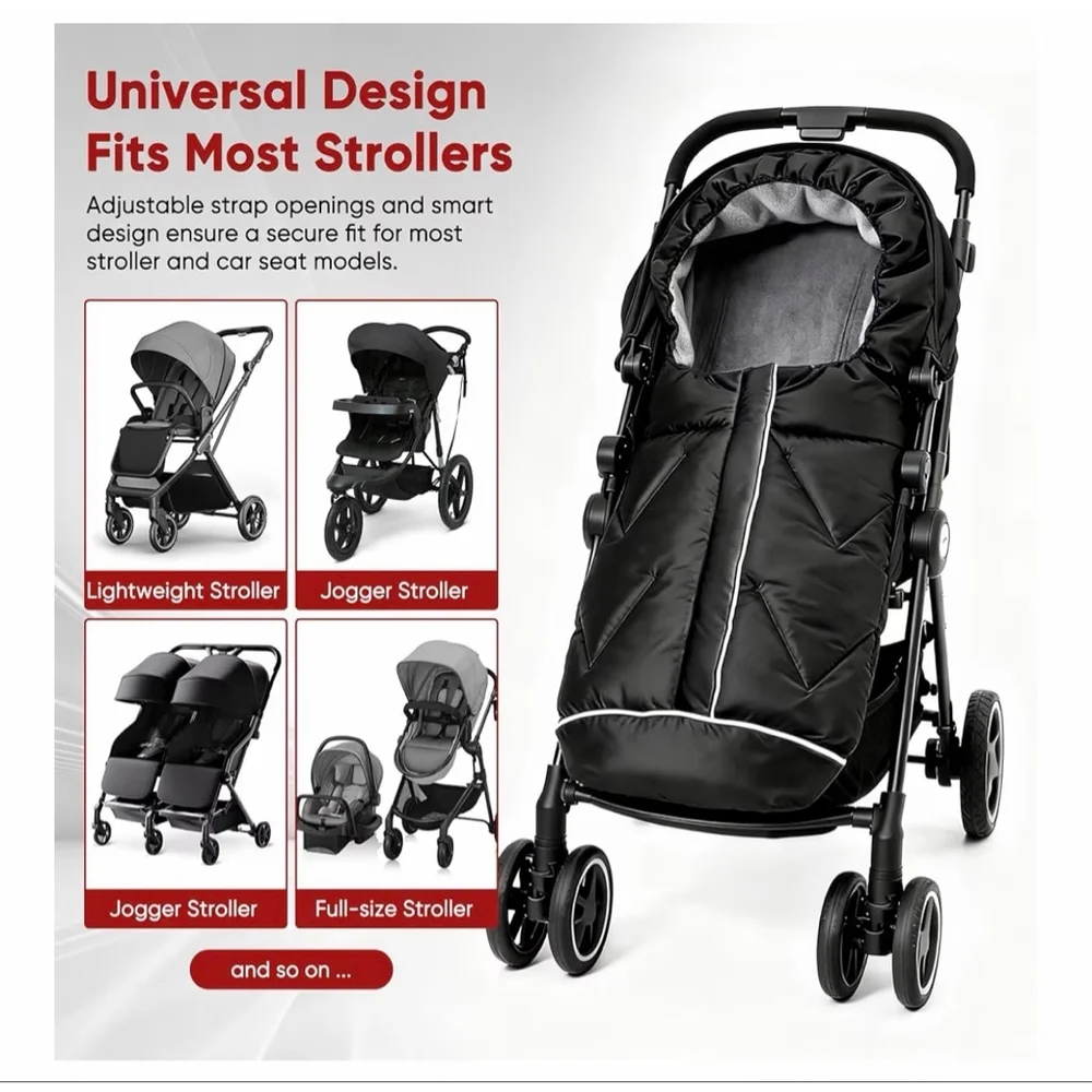 NEW Universal Stroller Blanket & Stroller Footmuff Water-Repellent Bunting Bag